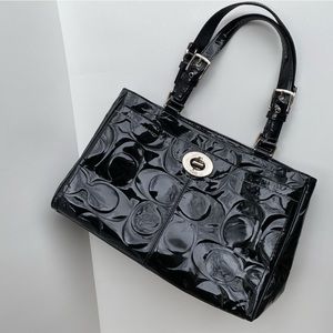Coach Black Patent leather handbag
